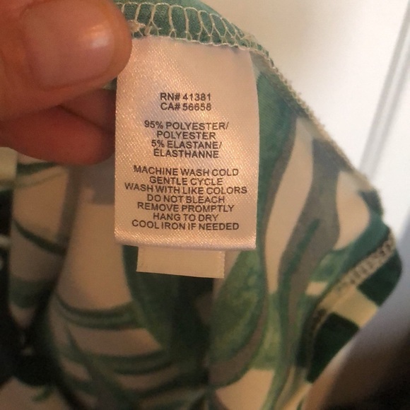 Ralph Lauren Faux Wrap Sheath Dress Palm Leaf - Picture 5 of 5